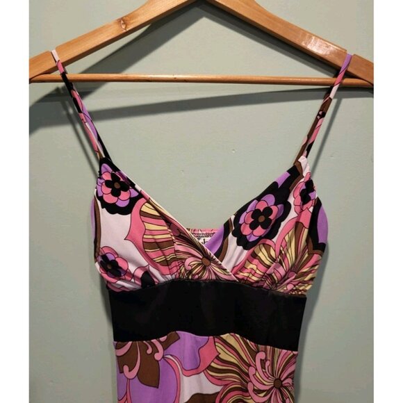 Y2K Taboo Pink Purple Babydoll Sundress Sz M Retro Hippie Whimsygoth - Picture 2 of 6